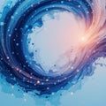 Vibrant Abstract Digital Background Swirling Blue Shapes Light Effects - Modern Fluid Dynamics Royalty Free Stock Photo