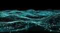 Abstract Digital Wave Background - Data Stream Visualization, Technology Network, Futuristic Motion Graphics Royalty Free Stock Photo