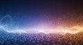 Abstract Digital Wave Background with Glowing Particles Royalty Free Stock Photo