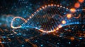 Abstract Digital Network Connection and Data Analysis with Binary Code Royalty Free Stock Photo