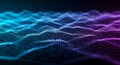 Abstract digital wave with blue and purple gradient Royalty Free Stock Photo