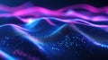 Abstract digital wave of glowing particles forming futuristic data network Royalty Free Stock Photo