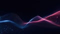 Abstract Digital Waveform with Glowing Particles Royalty Free Stock Photo