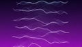 Abstract digital wave patterns formed by white dots against a deep purple gradient background Keywords: abstract Royalty Free Stock Photo