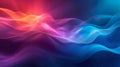Abstract digital wave surface composed of glowing particles creating a vibrant flowing texture with neon blue and magenta Royalty Free Stock Photo
