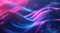 Abstract digital wave surface generating glowing particles Royalty Free Stock Photo