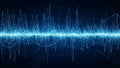 Abstract digital waveform on futuristic tech background for data visualization Royalty Free Stock Photo