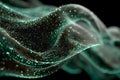 Abstract Digital Waveform of Glowing Particles in Motion for Futuristic Design and Technology Background Generative AI Royalty Free Stock Photo