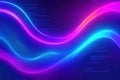Abstract Digital Waveform with Neon Code and Glowing Lines image photo Royalty Free Stock Photo