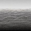 Abstract Digital Waveform Point Cloud Royalty Free Stock Photo