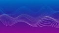 Abstract Digital Waveform of White Dots on a Blue and Purple Gradient Background 143313 Royalty Free Stock Photo