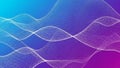 Abstract Digital Waveform of White Dots on a Gradient Background of Blue and Purple Royalty Free Stock Photo