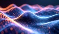 Abstract Digital Waveforms with Vibrant Light Effects Royalty Free Stock Photo