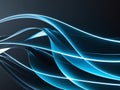 Abstract digital waves with glowing blue light technology background. Royalty Free Stock Photo