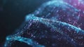 Abstract Digital Binary Code Particle Wave Background with Purple Hues Royalty Free Stock Photo