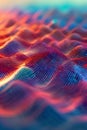 Abstract Digital Waves: Luminous Network Flow Pattern, Portrait Images Generative AI Royalty Free Stock Photo