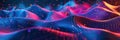 Discover dynamic abstract digital waves in vivid colors and mesmerizing visuals