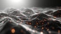 Abstract digital waving 3d particle technology background design Futuristic moving dots particles hitech and big data