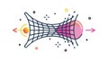 Abstract Digital Web Network Connection Icon, vector design Generative AI Royalty Free Stock Photo