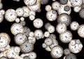 Dimentional antique watches background