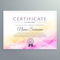 Abstract diploma certificate design