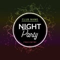 Abstract disco dance night party poster brochure design backgorund. Creaive flyer music show entertainment night club Royalty Free Stock Photo