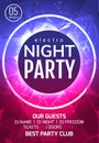 Abstract disco dance night party poster brochure design backgorund. Creaive flyer music show entertainment night club Royalty Free Stock Photo