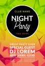 Abstract disco dance night party poster brochure design backgorund. Creaive flyer music show entertainment night club Royalty Free Stock Photo