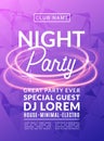Abstract disco dance night party poster brochure design backgorund. Creaive flyer music show entertainment night club Royalty Free Stock Photo