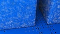 Abstract displacement cube and floor. 3d rendering digital backdrop