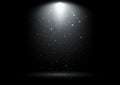 Abstract display background with a spotlight and sparkling lights