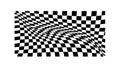 Abstract Distorted Checkerboard Pattern, vector design Generative AI Royalty Free Stock Photo