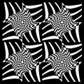 Abstract Distorted Chess Background black and white checkered background. Geometric pattern with visual distortion effect