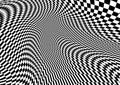 Abstract distorted Chess black and white Background