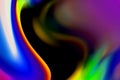 Abstract distorted light blue and green yellow chromatic light purple dreamy wave texture with colorful dynamic fluid pattern on