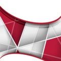 Abstract distorted shape geometric red and white elements business design