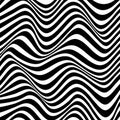 Abstract distortion line background. Striped wave backdrop.