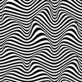 Abstract distortion line background. Striped wave backdrop.