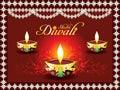 Abstract diwali concept with deepak