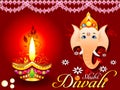 Abstract diwali concept with ganesh