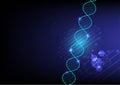 Abstract DNA design on technology background Royalty Free Stock Photo