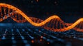 Abstract DNA Double Helix with Floating Particles Royalty Free Stock Photo