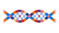 Abstract DNA helix with a checkerboard pattern. vector design Generative AI Royalty Free Stock Photo