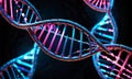 Abstract DNA Helix in Purple Hues