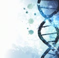Abstract DNA Molecule, Science Background AI Generative Royalty Free Stock Photo