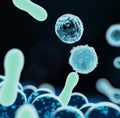 Abstract DNA Molecule, Science Background AI Generative Royalty Free Stock Photo