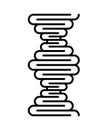 Abstract DNA strand symbol. Isolated on white background. Vector concept illustration. Royalty Free Stock Photo