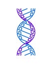 Abstract DNA strand symbol. Isolated on white background. Vector concept illustration. Royalty Free Stock Photo