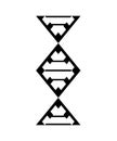 Abstract DNA strand symbol. Isolated on white background. Vector concept illustration. Royalty Free Stock Photo