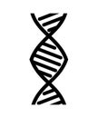 Abstract DNA strand symbol. Isolated on white background. Vector concept illustration. Royalty Free Stock Photo